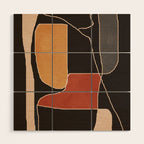 Modern Abstract Minimal Shapes 212 Wood Wall Art Gallery Image 1