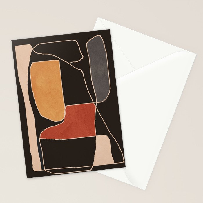 Modern Abstract Minimal Shapes 212 Stationery Card Gallery Image 2