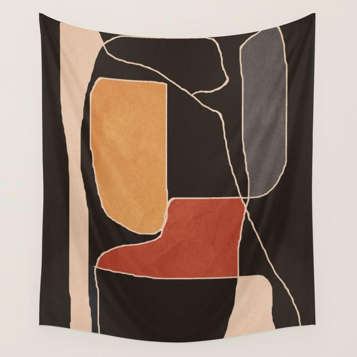 Modern Abstract Minimal Shapes 212 Wall Tapestry Gallery Image 4