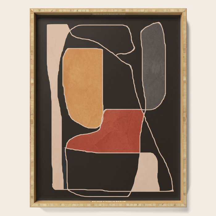 Modern Abstract Minimal Shapes 212 Serving Tray Gallery Image 1