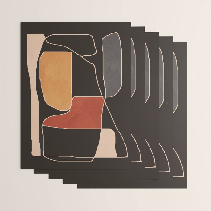Modern Abstract Minimal Shapes 212 Wrapping Paper Gallery Image 3