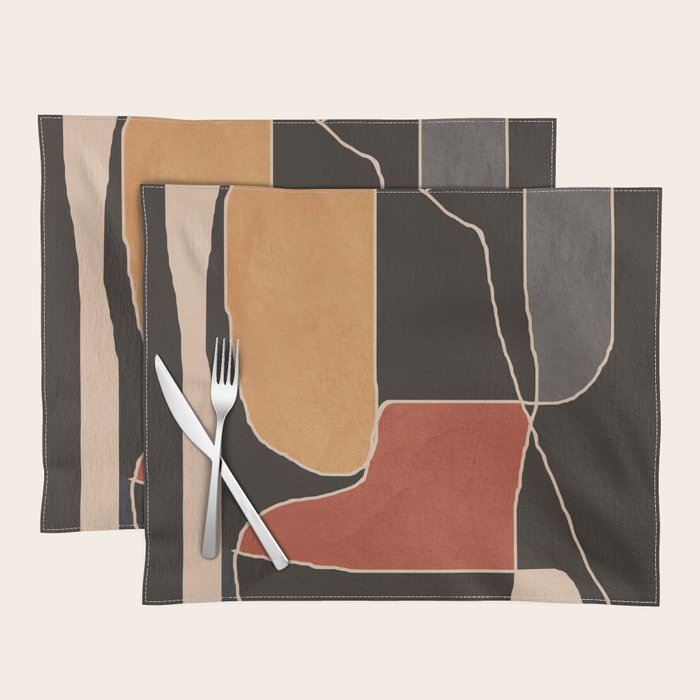 Modern Abstract Minimal Shapes 212 Placemat Gallery Image 1