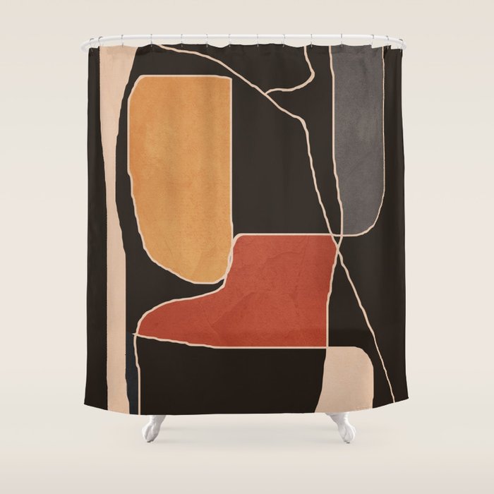 Modern Abstract Minimal Shapes 212 Shower Curtain Gallery Image 1