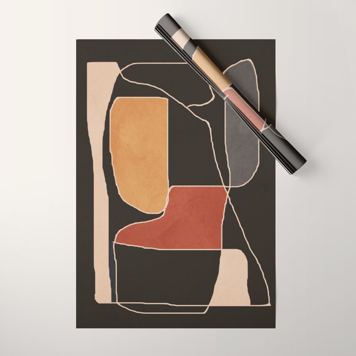 Modern Abstract Minimal Shapes 212 Wrapping Paper Gallery Image 1