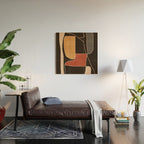 Modern Abstract Minimal Shapes 212 Wood Wall Art Gallery Image 2