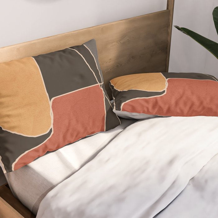 Modern Abstract Minimal Shapes 212 Pillow Sham Gallery Image 2