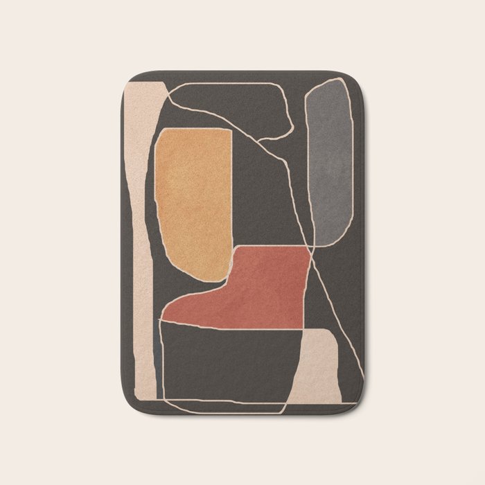 Modern Abstract Minimal Shapes 212 Bath Mat Gallery Image 1
