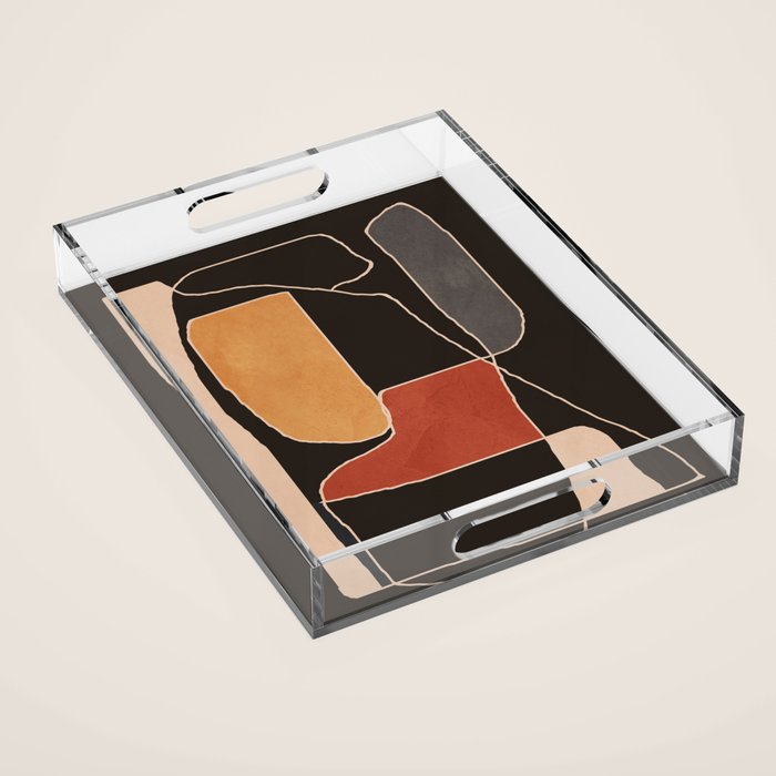 Modern Abstract Minimal Shapes 212 Acrylic Tray Gallery Image 1