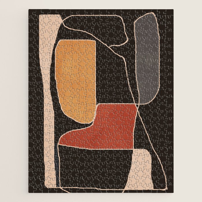 Modern Abstract Minimal Shapes 212 Jigsaw Puzzle Gallery Image 1