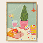 Christmas Eve still life Serving Tray Gallery Image 1
