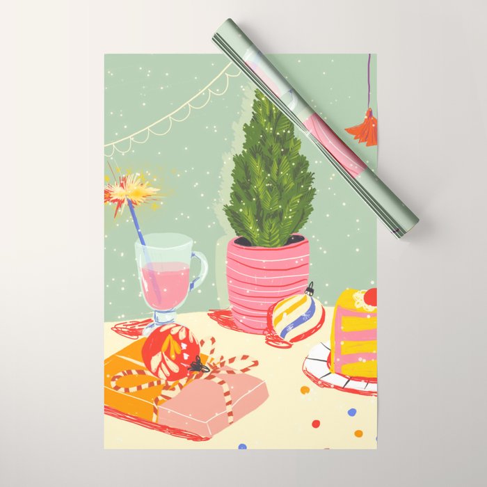 Christmas Eve still life Wrapping Paper Gallery Image 1