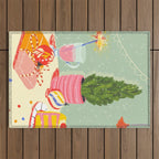 Christmas Eve still life Outdoor Rug Gallery Image 1