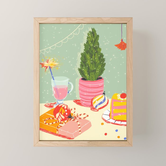 Christmas Eve still life Mini Art Print Gallery Image 1