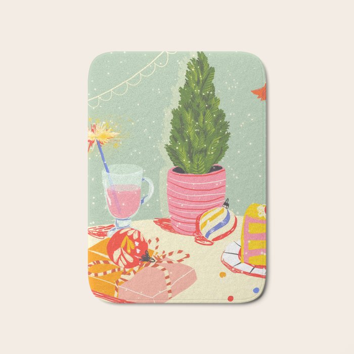 Christmas Eve still life Bath Mat Gallery Image 1