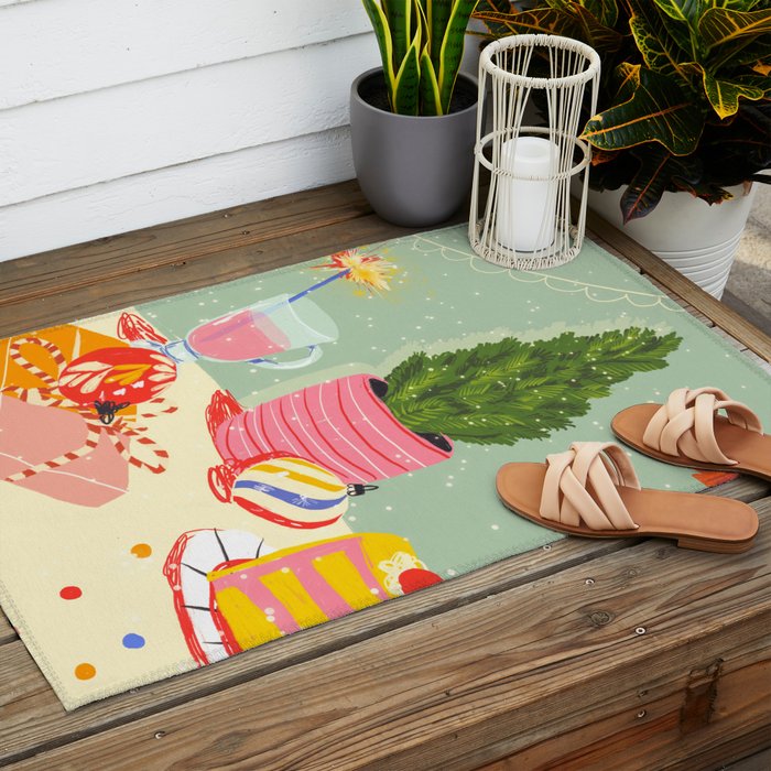 Christmas Eve still life Outdoor Rug Gallery Image 2