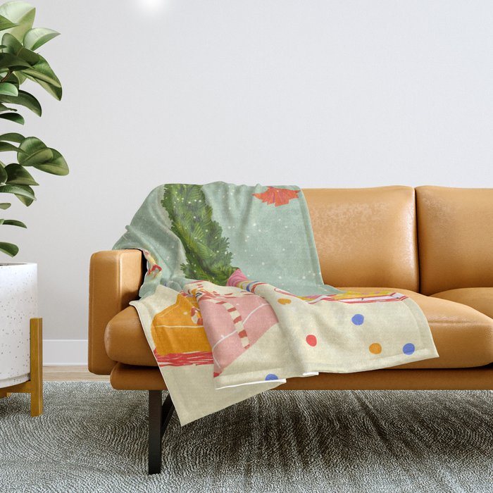 Christmas Eve still life Throw Blanket Gallery Image 1