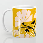 Ever blooming good vibes mustard yellow Coffee Mug Gallery Image 3