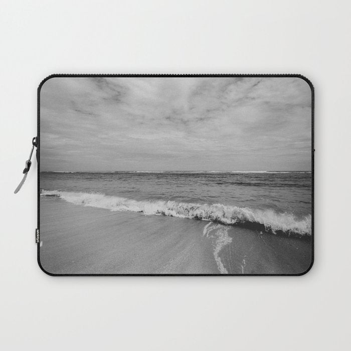 Ocean Waves Black and White Laptop Sleeve Gallery Image 1