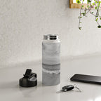 Ocean Waves Black and White Water Bottle Gallery Image 4