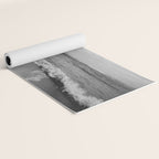 Ocean Waves Black and White Yoga Mat Gallery Image 2