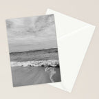 Ocean Waves Black and White Stationery Card Gallery Image 2