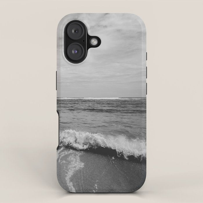 Ocean Waves Black and White iPhone Case Gallery Image 1