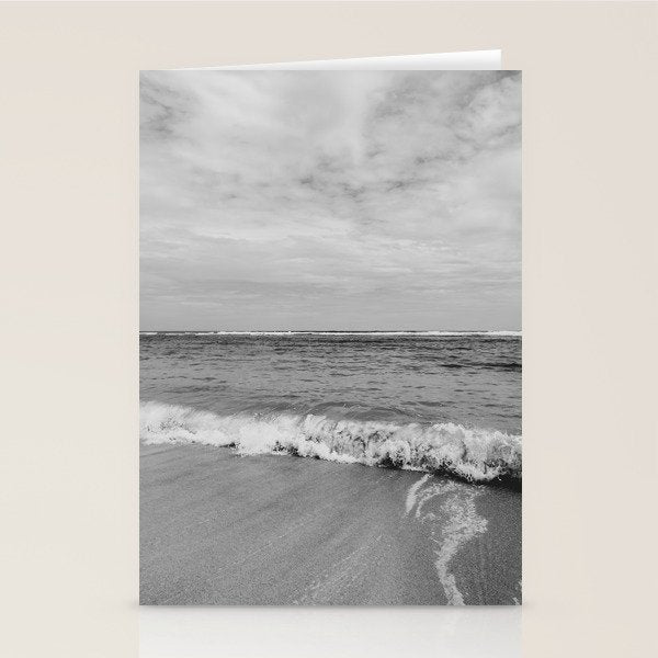 Ocean Waves Black and White Stationery Card Gallery Image 2