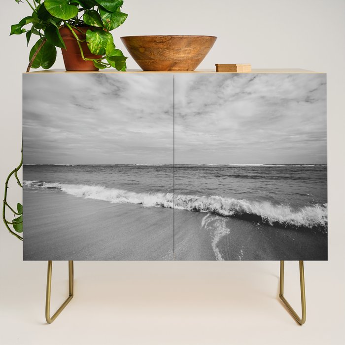 Ocean Waves Black and White Credenza Gallery Image 1