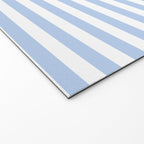 Light Pastel Blue and White Stripes - Classic Striped Pattern Welcome Mat Gallery Image 2