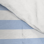 Light Pastel Blue and White Stripes - Classic Striped Pattern Comforter Gallery Image 4
