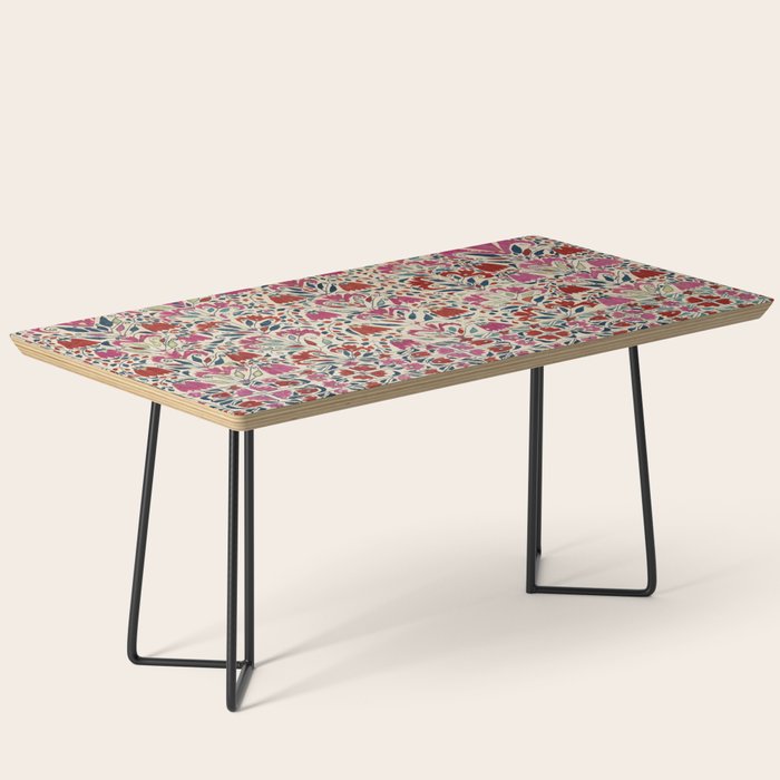 Tekke Asmalyk West Turkestan Floral Textile Print Coffee Table Gallery Image 1