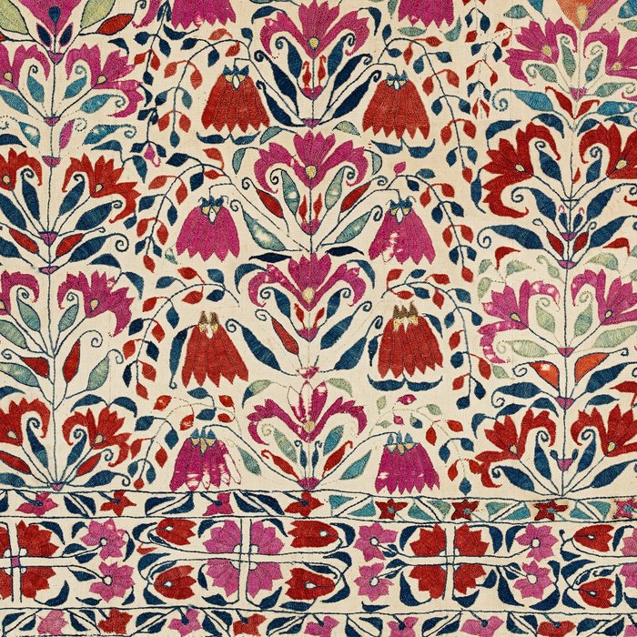 Tekke Asmalyk West Turkestan Floral Textile Print Coffee Mug Gallery Image 2