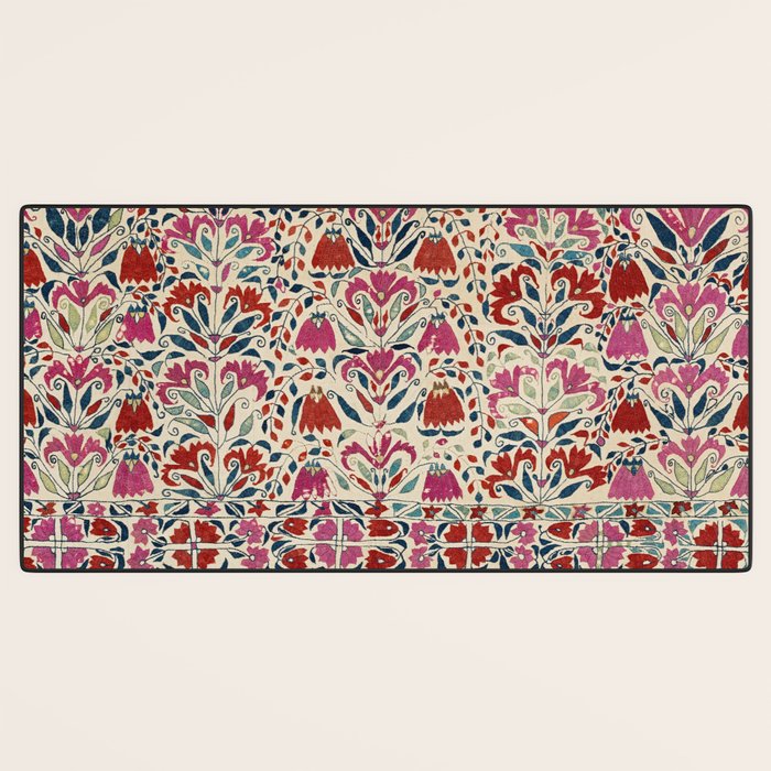 Tekke Asmalyk West Turkestan Floral Textile Print Desk Mat Gallery Image 3