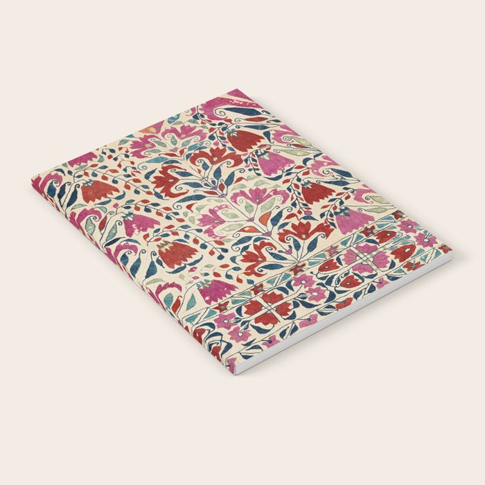 Tekke Asmalyk West Turkestan Floral Textile Print Notebook Gallery Image 2