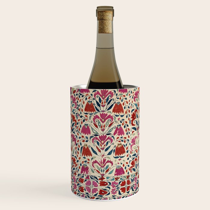Tekke Asmalyk West Turkestan Floral Textile Print Wine Chiller Gallery Image 1