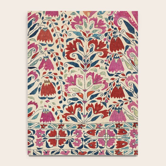 Tekke Asmalyk West Turkestan Floral Textile Print Notebook Gallery Image 4