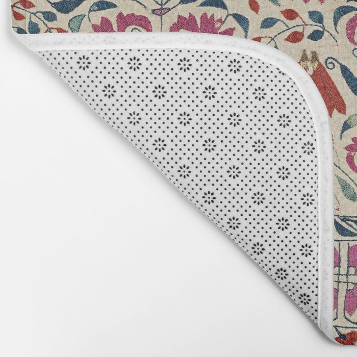 Tekke Asmalyk West Turkestan Floral Textile Print Bath Mat Gallery Image 2