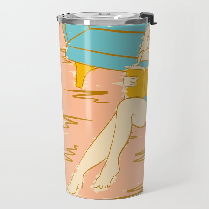 Portrait of a Woman Reading - Quiet Time 2 Travel Mug Gallery Image 2