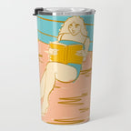 Portrait of a Woman Reading - Quiet Time 2 Travel Mug Gallery Image 3