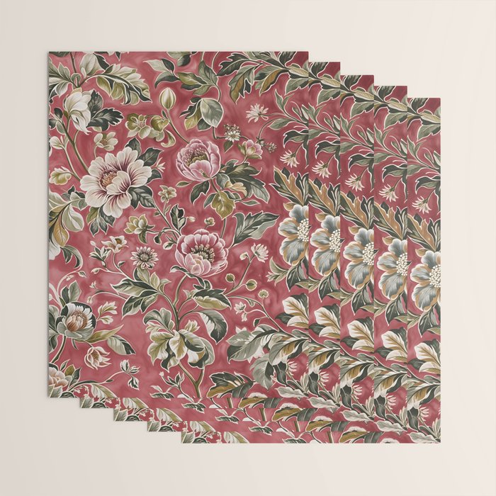 Peruvian Pink Floral Wrapping Paper Gallery Image 3