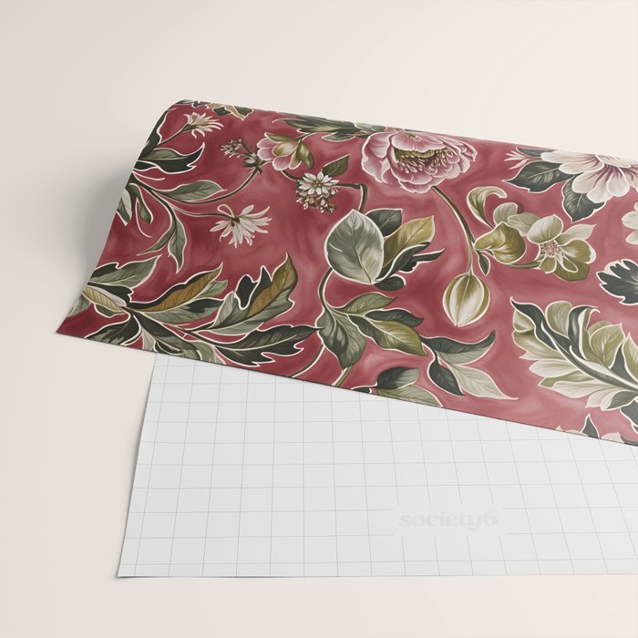 Peruvian Pink Floral Wrapping Paper Gallery Image 2