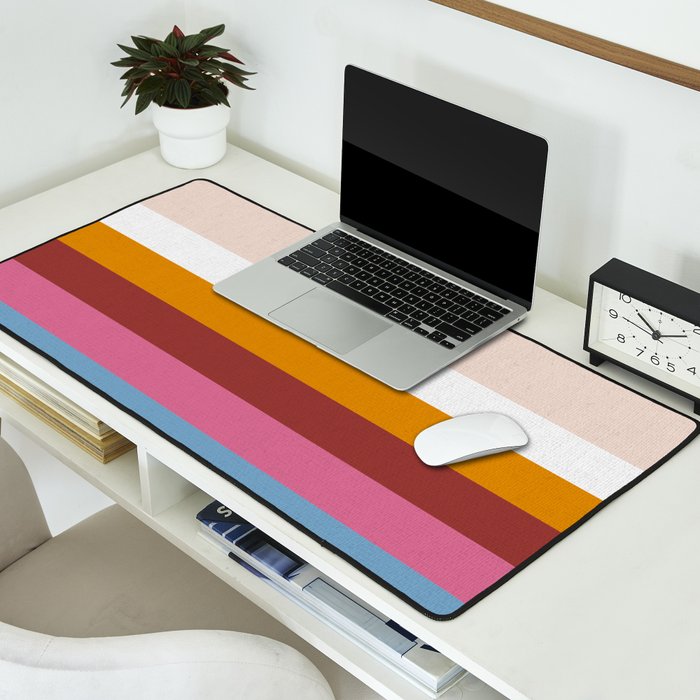 Modern Eclectic Rainbow Desk Mat Gallery Image 2