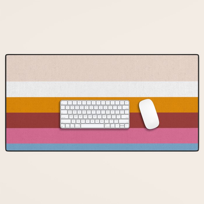 Modern Eclectic Rainbow Desk Mat Gallery Image 1