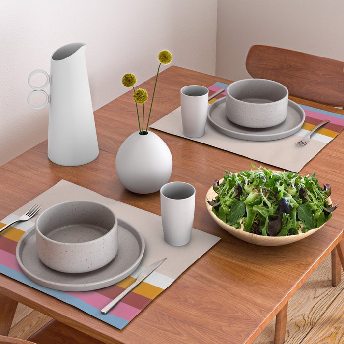 Modern Eclectic Rainbow Placemat Gallery Image 2