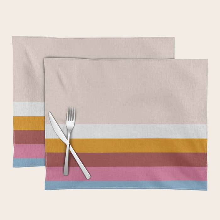 Modern Eclectic Rainbow Placemat Gallery Image 1