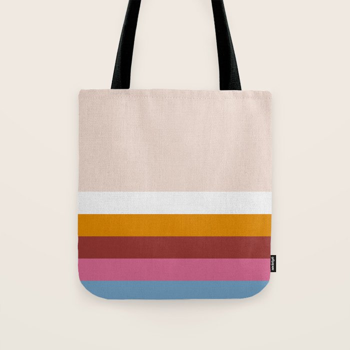 Modern Eclectic Rainbow Tote Bag Gallery Image 1