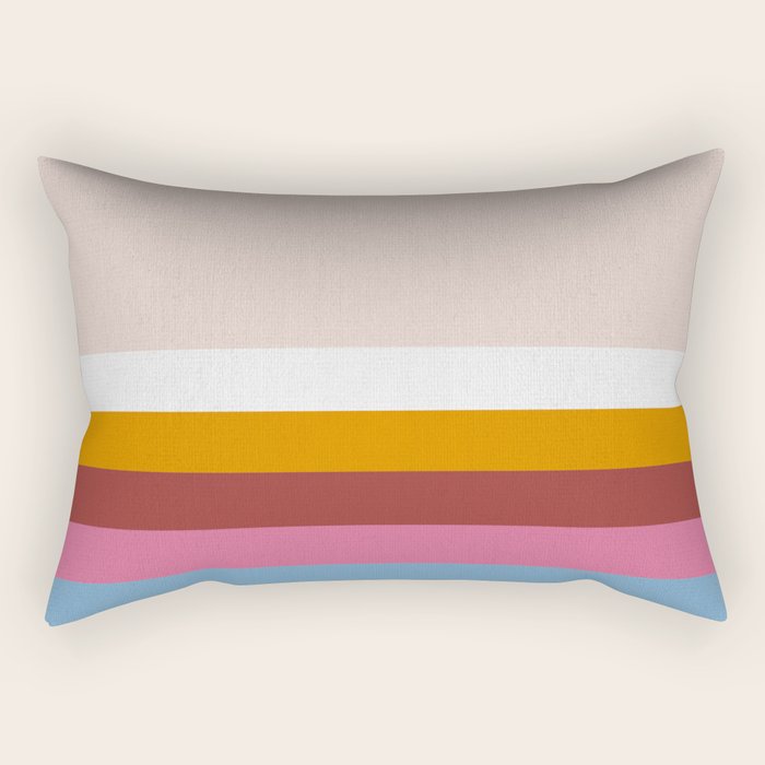 Modern Eclectic Rainbow Rectangular Pillow Gallery Image 2