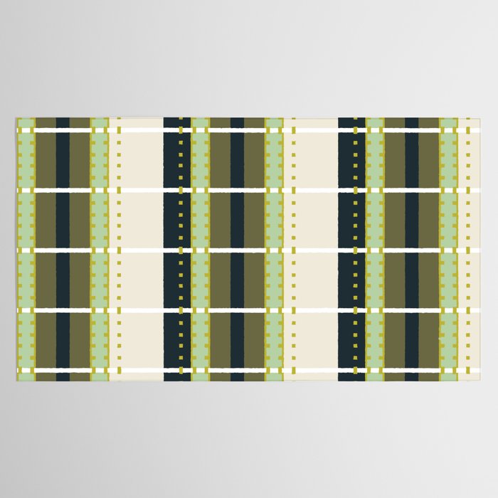 Grassy Dashed Stripes Tablecloth Gallery Image 2