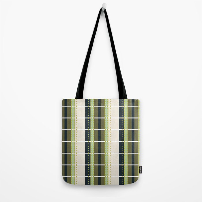 Grassy Dashed Stripes Tote Bag Gallery Image 2