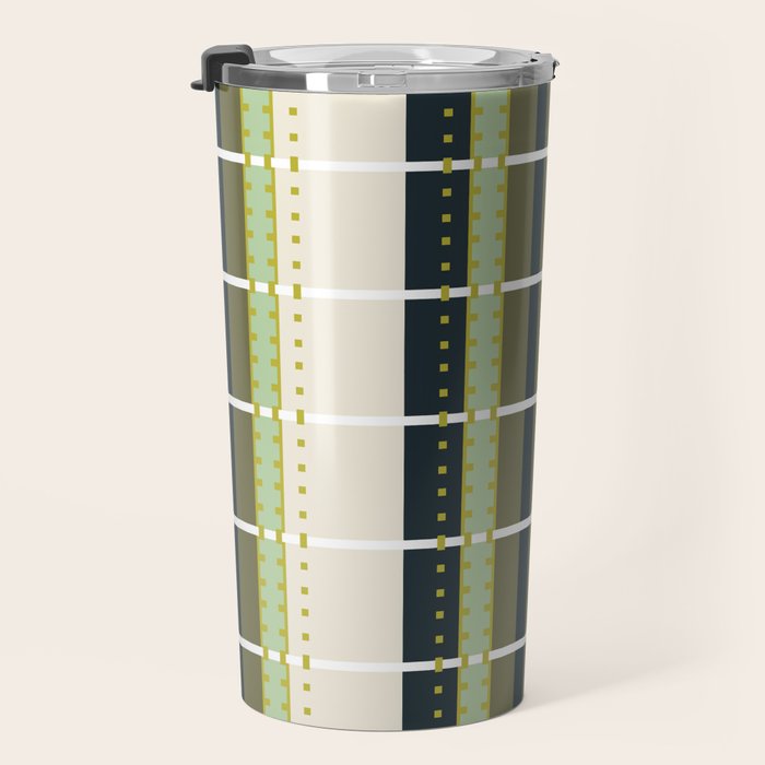 Grassy Dashed Stripes Travel Mug Gallery Image 3